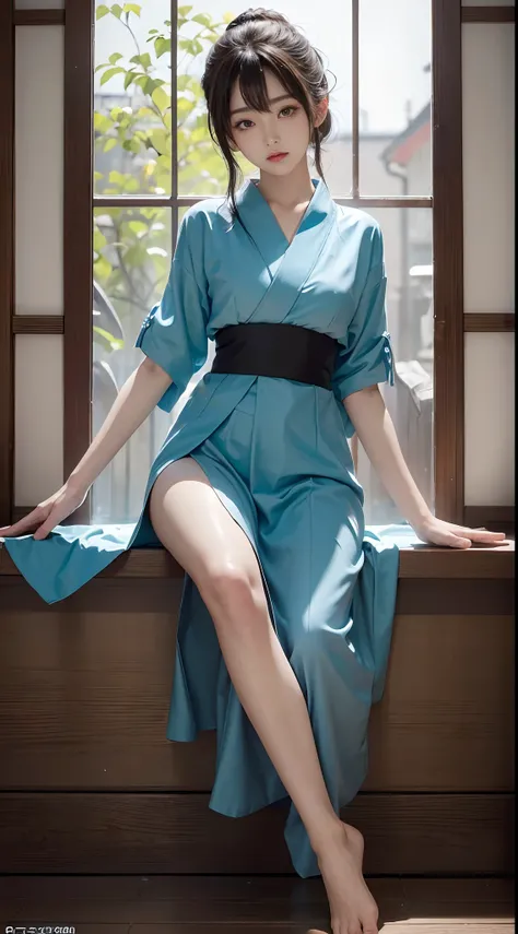 ( (8K:1.27), Top quality, Masterpiece, Super high resolution:1.2) Photo of a cute Japanese woman (Beautiful:1.1),4K Ultra HD,，Tickle the underarms，Turbulent posture,Turbulent posture,Spread your legs,Spread your legs,You can see barefoot,pretty legs,The ar...