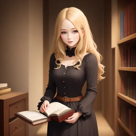 Blonde woman named Mara with a Bible in her hand