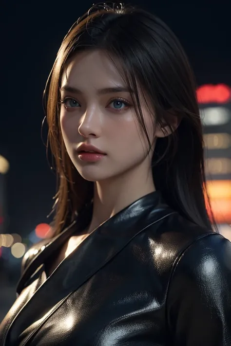 Caucasian girl ,  Photorealism, good looking, fine details, night setting. Realistic anime eyes.  Hyperdetailed photorealism, 108 megapixels, amazing depth, glowing rich colors, powerful imagery, psychedelic Overtones, 3D finalrender, 3d shading, cinematic...