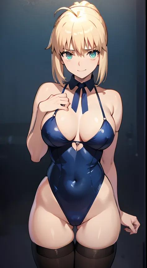 NSFW、（masutepiece、of the highest quality、Best Quality、Official art、Beautiful CG,）artoria、Colossal tits、Photorealsitic、（Rolling eyes:1.5）、masturbation、Smile embarrassedly、Heart symbol in the eye、NSFW、Vegas Casinos、Slingshot swimsuit、tights、neck tie、Navel co...