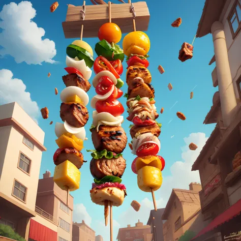 Kebabs fall from the sky