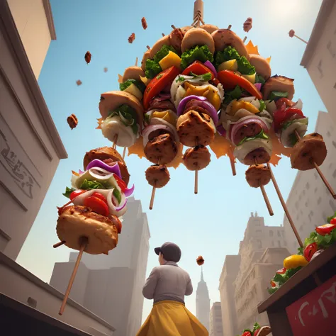 Kebabs fall from the sky