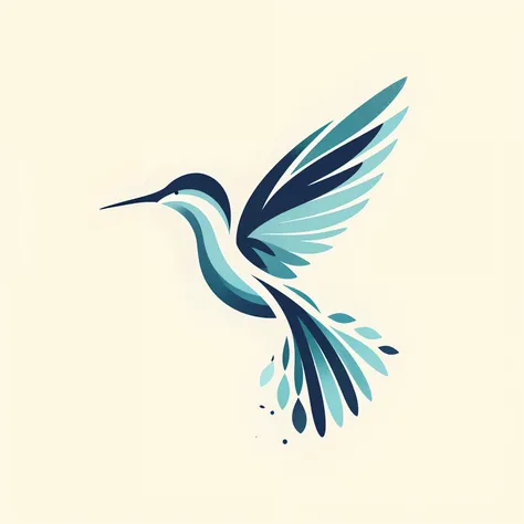 There is a bird that is flying in the air, pintura de um beija-flor, beija-flor, a surrealistic bird, O melhor no Adobe Stock, surrealistic bird, a beautiful artwork illustration, vetorizado, estilo de arte vetorial, simple and clean illustration, stylised...