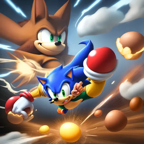 sonic the hedgehog punching eggman