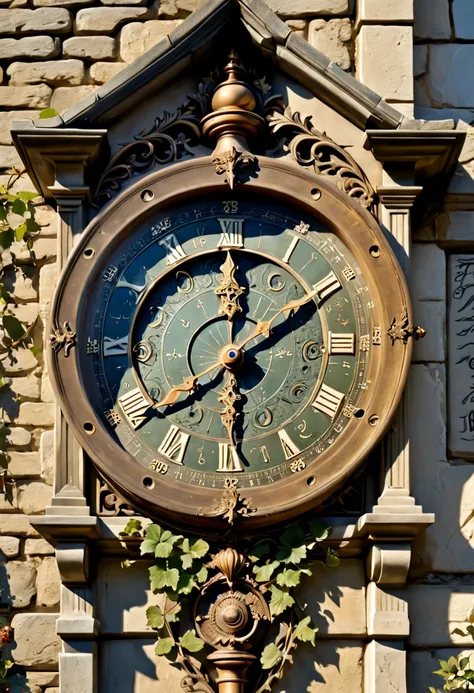 (Best quality,4K,A high resolution,Masterpiece:1.2),Ultra-detailed,(Realistic:1.37),(hdr),Antique sundials,Weathered stone,detailed carvings,Timeless vintage,Stale and rustic,Ancient craftsmanship,shadows and light,Historical artifacts,Classic chronograph ...