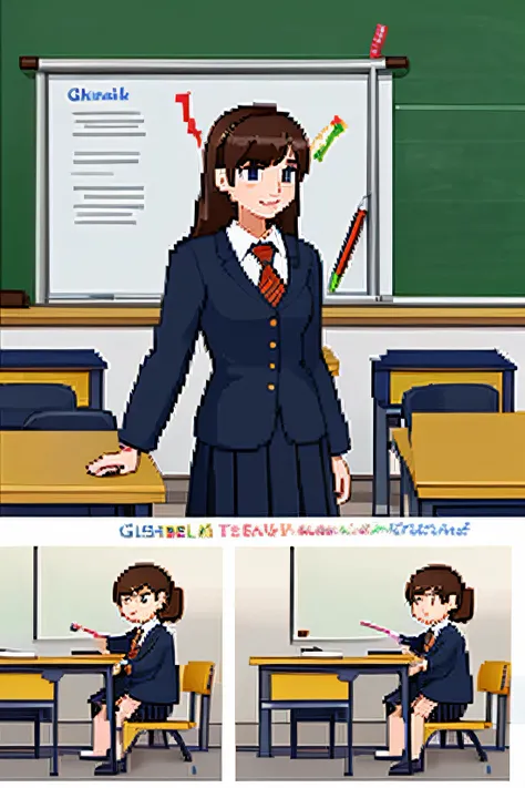 pixel art,School teacher