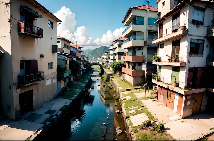 Criar , a Cidade santa rosa na favela em desenho