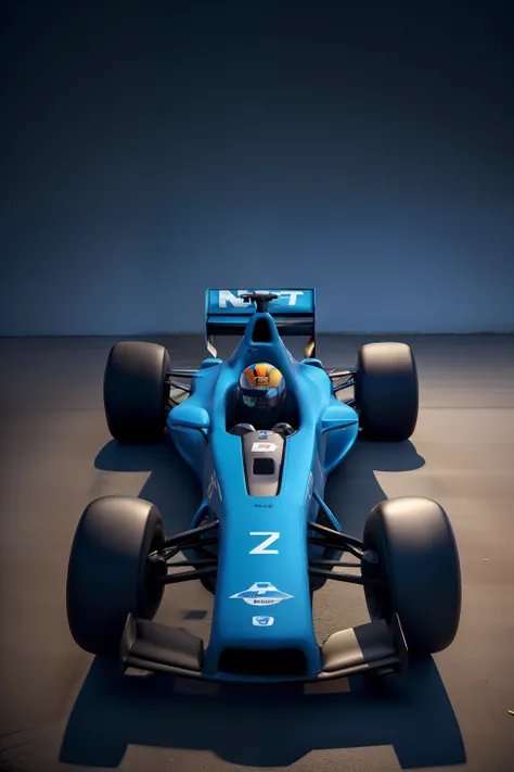 - Formula car SAE, com um esqueleto, The logo on the hood of the car is two X-shaped femurs, nas cores azul, vermelho e preto