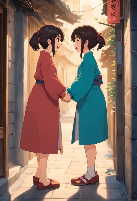 Two girls,embracing each other,(((Beautiful profile))),(((Hold hands)))，(((kiss))), (A hyper-realistic) , (((stare at each other))), (Increase the resolution), (8K), (ighly detailed), (The best illustrations),((teats see through)),(beatiful detailed eyes),...