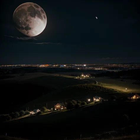 MYTERIIUS PLACE, HILLS, DARK SKY, BLOODY MOON, NIGHT