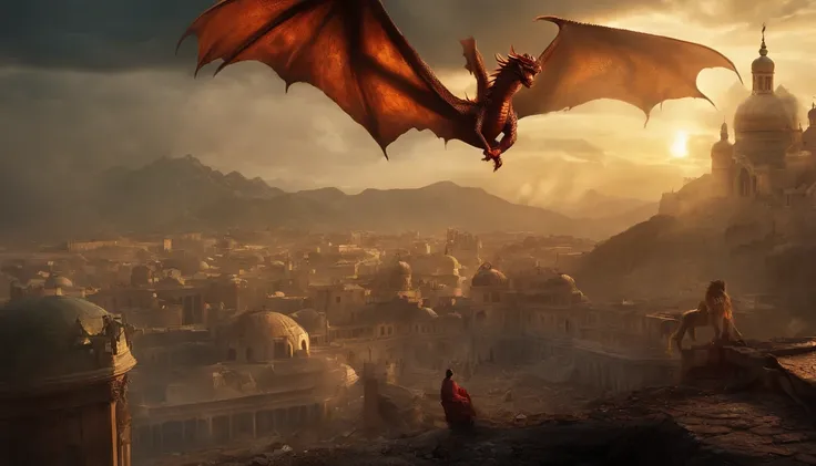 The dragon fell in a city destroyed by war