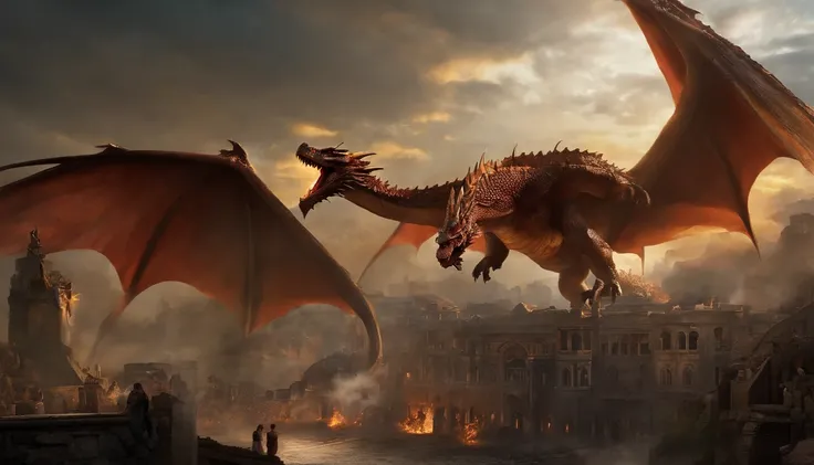 The dragon fell in a city destroyed by war