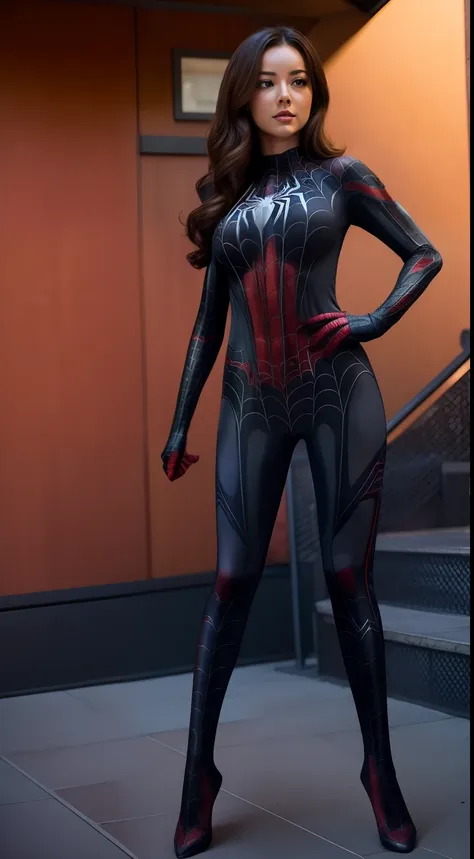 spider-man girls mature and sexy clothes are torn, ((full body)), ((nsfw:0.4)