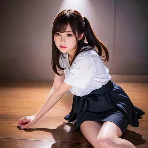 (Best Quality,4K,8K,hight resolution,masutepiece:1.2),Ultra-detailed,(Realistic,Photorealistic,Photorealsitic:1.37),cute-style,skirt by the,Dribbling High Detail 8K,Studio Lighting - V 6, Real life girls, portrait of a japanese teen