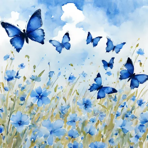 (butterfly:1.5),(butterfly theme:1.5), (ink and watercolor painting:1.5), (tasteful:1.5), (ink and watercolor painting:1.5), (fu...