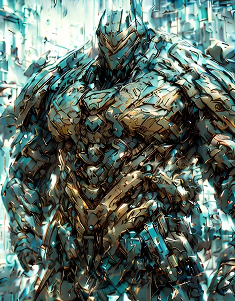 strong muscular man, street angry, backpack, epic realistic, photo, faded, complex stuff around, intricate background, soaking wet, neutral colors, ((((hdr)))), ((((muted colors)))), intricate scene, artstation, intricate details, vignette