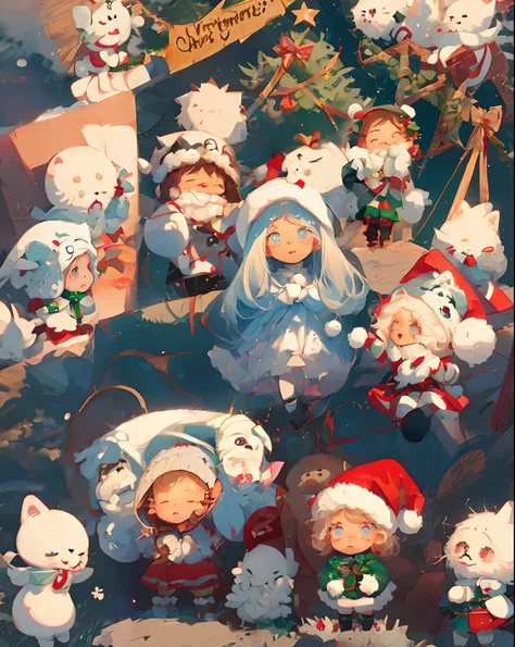 Chibi Chara、Very cute Merry Christmas