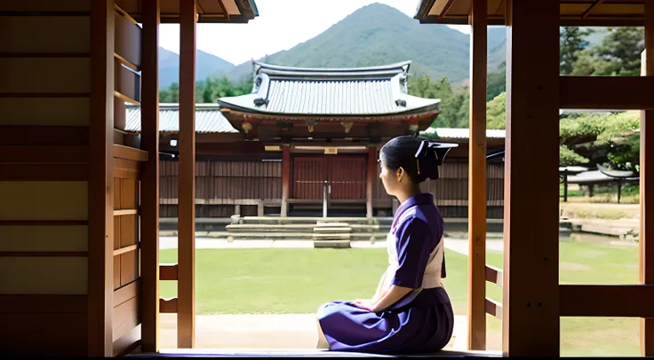 Old grandmother，Temples,itako,shrine maiden,Im sitting in the back