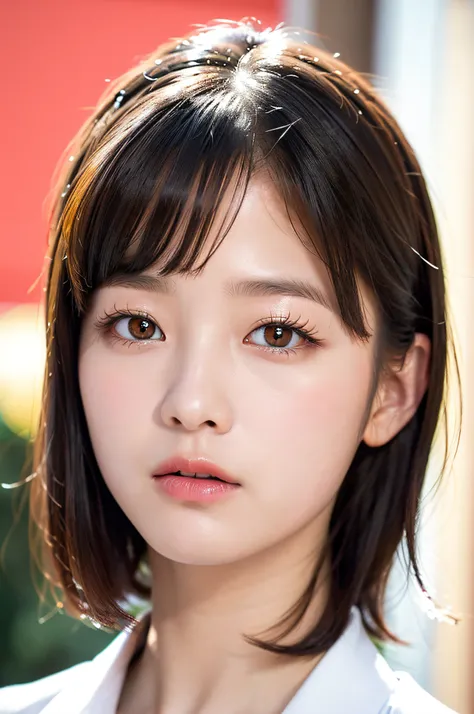 (gyeongsan:1.5), close up, masterpiece, best quality, raw photo, photorealistic, face, incredibly absurdres, beautiful girl, cute, short hair, depth of field, highres, ultra-detailed, finely detail, extremely detailed, extremely detailed eyes and face, sha...