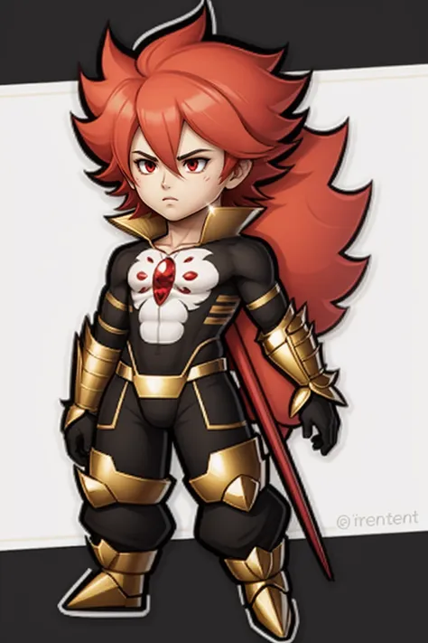 chibi,full body,standing,karna,