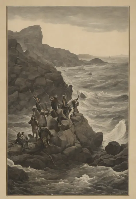 Moses holds his staff aloft、Reach out to sea、Dividing the sea in two。If so、Israel、We were able to navigate the dried up sea、The sea split in half、The sea splits in half、The seabed was bare、The Exodus of Moses、The Exodus of Moses、The sea splits in half、The ...