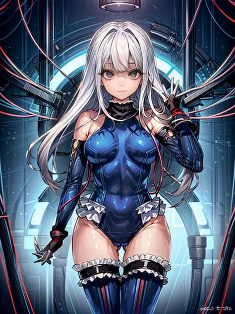 1girl in, ( (digital) ( (Inside a futuristic research facility:1.2), medium breasts, (fril swimsuit, thighs thighs thighs thighs, Detached sleeves)) , Best Quality, marierose,、Hypnorola
Eyes in the sky、1girl in,Emotionless facial expressions,,(Multiple cab...