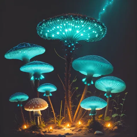 bioluminescense, Mushrooms, (Fireflies:1.2)