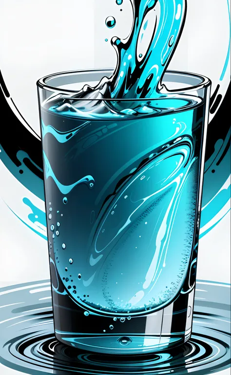 Water in the style of 0mib