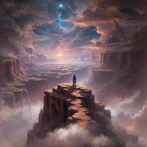 I stood at the edge of the Grand Canyon, taking in the awe-inspiring view. The vast expanse stretched out before me, an endless sea of rock and color. As I gazed across the canyon, the sky suddenly began to change. Dark clouds swiftly gathered overhead, bl...