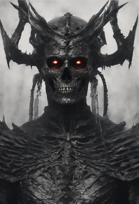 devil horns，Claws，battleaxe，Spooky environment，dentes pontiagudos，Berserker，full bodyesbian，Powerful aura，A strong sense of oppression，incredibly detailed，Red-eyed skeleton，The flames of hell are raging，Skeleton Legion，Ultra photo realsisim