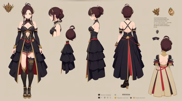 Female original character reference sheet adoptable,