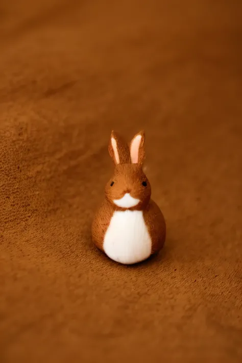 Brown Rabbit, simple, cute little, Rounding