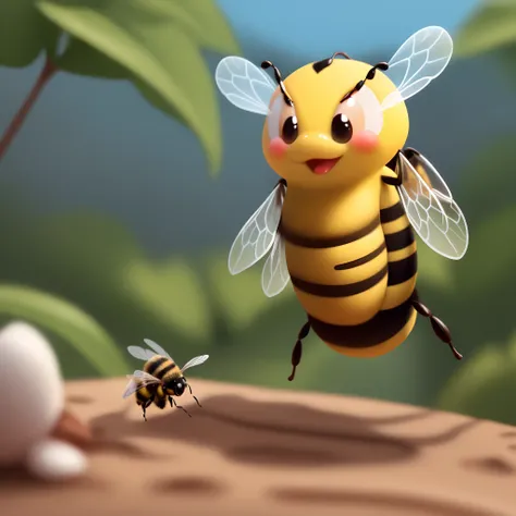 Animated bee to advertise the company