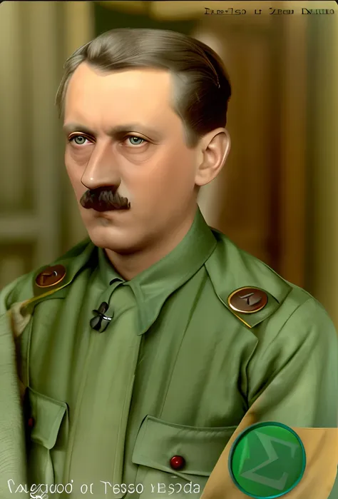 homem fardado e sem bigode , inspired by adolf fényes, inspirado em luigi kasimir, leader of fascist hungary, colorido, uma foto...