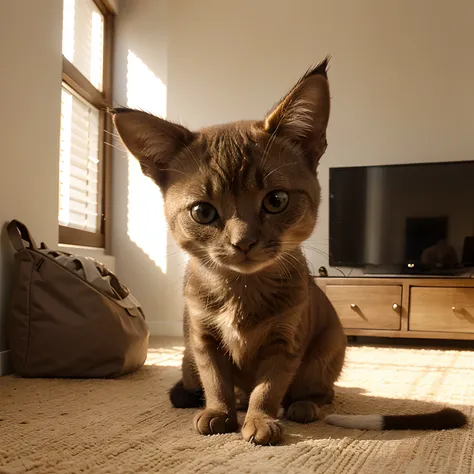 Cria figurinha de gato estilo Pixar