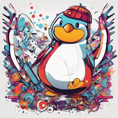 Imagine an animated avatar featuring a quirky and unique character – the Nuke Penguin. Envision a penguin with a distinct personality, dressed in futuristic, radiation-resistant gear with a touch of playful and explosive elements.

Focus on micro-details, ...