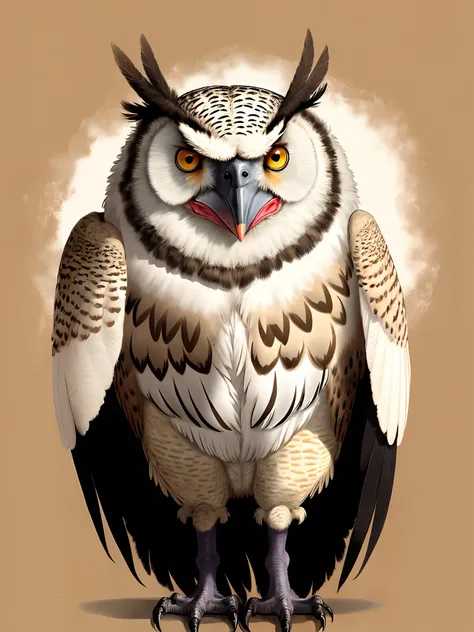 combine an Ostrich, Owl, and Koala into one animal.