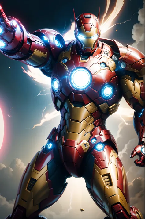 Como o ironman da Marvel, blindado cor branca completa