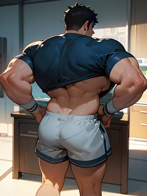 masuter piece、well built、FULL BODYSHOT、Age 25、Underwear、Rugby players、Wild、bbw、muscular、macho、male people、short-haired、Fade Cut、all-fours、backs