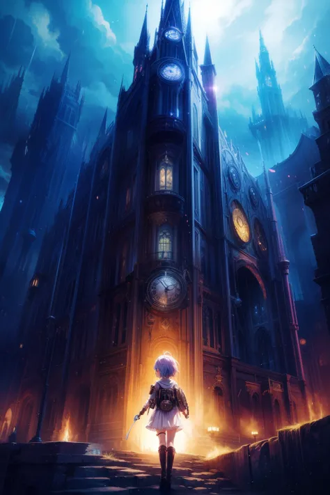 Dream steampunk anime dreamlike surreal child rpg scenario