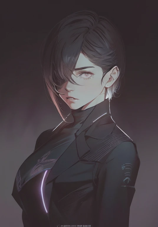 ((La mejor calidad)), ((obra maestra)), (muy detallado:1.3), ...............................................................................................................................................3D, Beautiful (cyberpunk:1.3) Mujer hacker, peinado ...