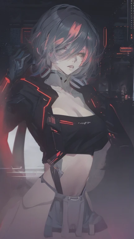 ((La mejor calidad)), ((obra maestra)), (muy detallado:1.3), ...............................................................................................................................................3D, Beautiful (cyberpunk:1.3) Mujer hacker, peinado ...