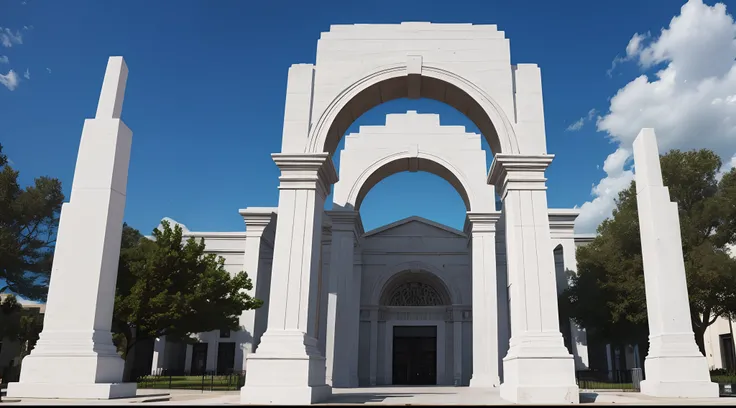 white arch sculpture