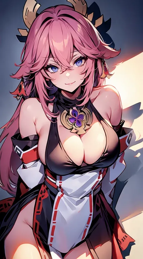 Realistic eyes, detailed shadow, view the viewer, Dog ears, Large breasts，cleavage, sexy, pretty