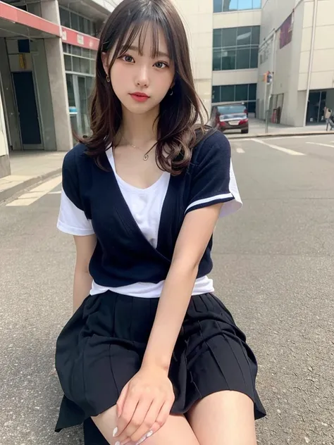 portrait of a japanese teen,(Best Quality,4K,8K,hight resolution,masutepiece:1.2),Ultra-detailed,(Realistic,Photorealistic,Photorealsitic:1.37),cute-style,dian,Dribbling High Detail 8K,Studio Lighting - V 6, Random cute pleated skirt,Randomly cute clothes,...