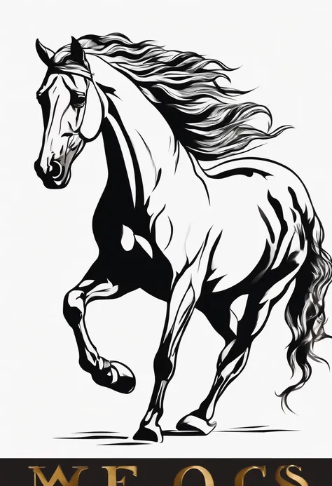 simple horse logo、illustratio、Running horses、horse racing、Hermes、Ferrari