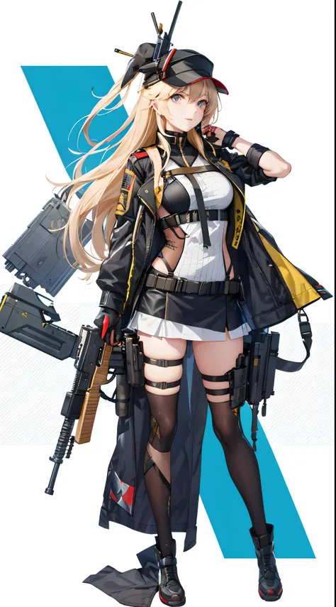 a close up of a person with a gun and a hat, fine details. girls frontline, from girls frontline, m4 sopmod ii girls frontline, girls frontline cg, girls frontline style, cushart krenz key art feminine, girls frontline universe, girls frontline, mechanized...