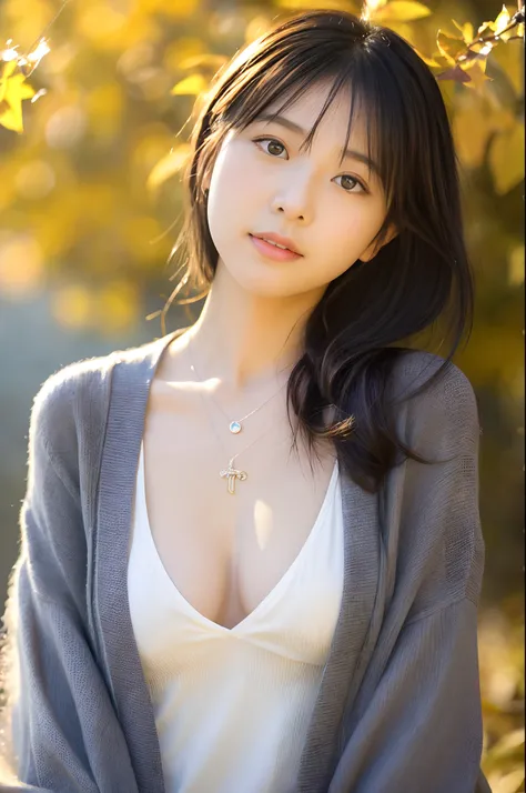 Top image quality、Raw photography、超A high resolution、21 year old cute Japanese、Shooting for one person only、Slimed、A slender、Very small breasts、small tits、fashionable autumn clothes、Shiny hair、Beautiful Eyes of Details、Very beautiful eyes、Beautiful eyelash...