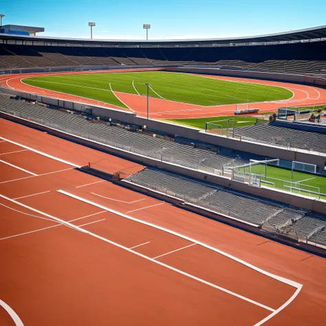 Track Stadium on a hot summer day