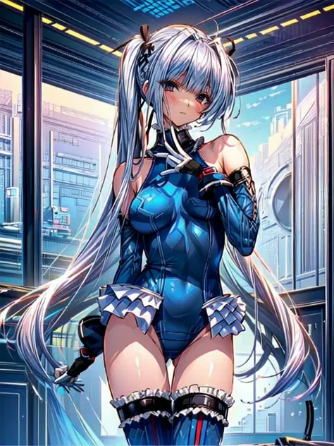 (1girl in：1.2, ( (digital) ( (Interior of a facility lined with futuristic culture tanks:1.2), medium breasts, (fril swimsuit, thighs thighs thighs thighs, Detached sleeves)) , Best Quality, marierose,、Hypnorola
Eyes in the sky、1girl in,Emotionless facial ...